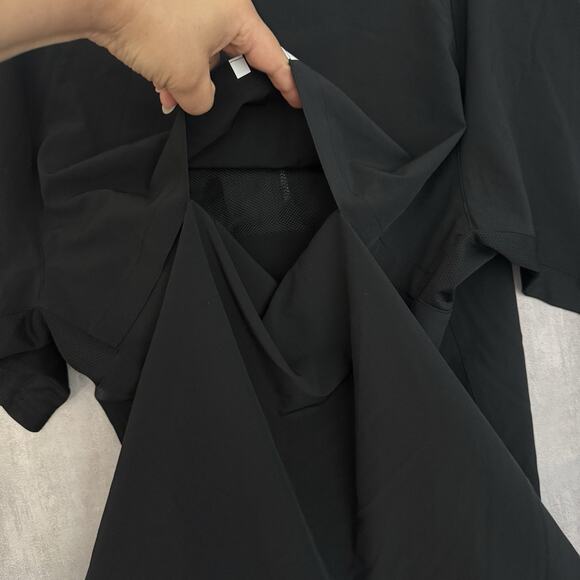 Adidas Jacket Mens Small Triple Stripe Short Sleeve Batting Windbreaker Black - Picture 10 of 14